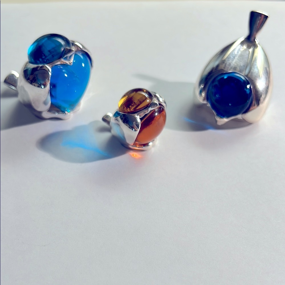 Christofle France group of Three Paperweights